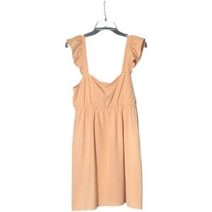 Lola Grace NWT peach lined sundress ruffle straps Size L